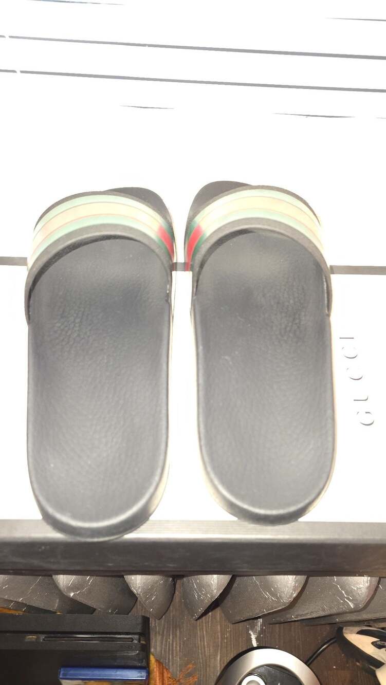 Gucci Web Slide Sandal With Grained Rubber Sole - Picture 4 of 9